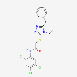 2-[(5-benzyl-4-ethyl-4H-1,2,4-triazol-3-yl)thio]-N-(2,4,5-trichlorophenyl)acetamide