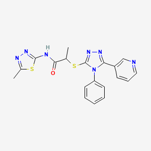 N-(5-methyl-1,3,4-thiadiazol-2-yl)-2-{[4-phenyl-5-(pyridin-3-yl)-4H-1,2,4-triazol-3-yl]sulfanyl}propanamide