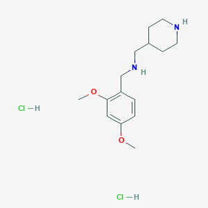 molecular formula C15H26Cl2N2O2 B4685723 (2,4-dimethoxybenzyl)(4-piperidinylmethyl)amine dihydrochloride 