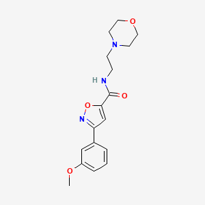 molecular formula C17H21N3O4 B4685727 3-(3-methoxyphenyl)-N-[2-(4-morpholinyl)ethyl]-5-isoxazolecarboxamide 