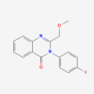 molecular formula C16H13FN2O2 B4685735 3-(4-fluorophenyl)-2-(methoxymethyl)-4(3H)-quinazolinone 