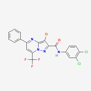 3-bromo-N-(3,4-dichlorophenyl)-5-phenyl-7-(trifluoromethyl)pyrazolo[1,5-a]pyrimidine-2-carboxamide