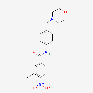 molecular formula C19H21N3O4 B4685780 3-methyl-N-[4-(4-morpholinylmethyl)phenyl]-4-nitrobenzamide 