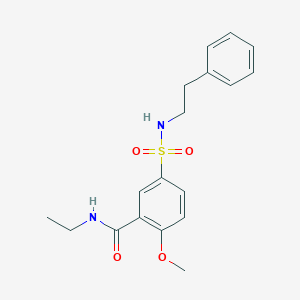 N-ethyl-2-methoxy-5-{[(2-phenylethyl)amino]sulfonyl}benzamide