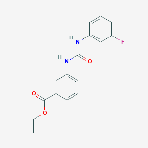 ETHYL 3-{[(3-FLUOROANILINO)CARBONYL]AMINO}BENZOATE