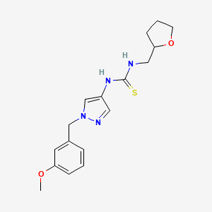 1-[1-(3-methoxybenzyl)-1H-pyrazol-4-yl]-3-(tetrahydrofuran-2-ylmethyl)thiourea