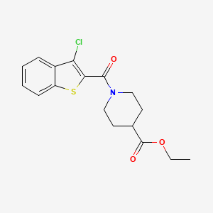 ethyl 1-[(3-chloro-1-benzothien-2-yl)carbonyl]-4-piperidinecarboxylate