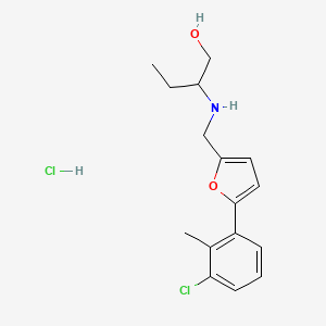 molecular formula C16H21Cl2NO2 B4685834 2-({[5-(3-chloro-2-methylphenyl)-2-furyl]methyl}amino)butan-1-ol hydrochloride 