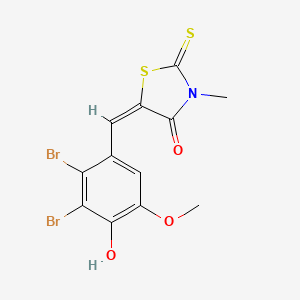 5-(2,3-dibromo-4-hydroxy-5-methoxybenzylidene)-3-methyl-2-thioxo-1,3-thiazolidin-4-one