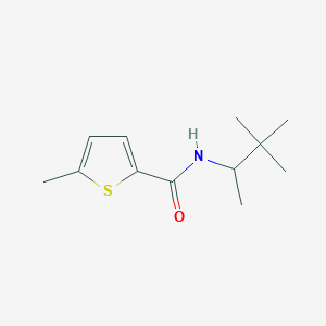 molecular formula C12H19NOS B4685845 N-(3,3-DIMETHYL-2-BUTANYL)-5-METHYL-2-THIOPHENECARBOXAMIDE 