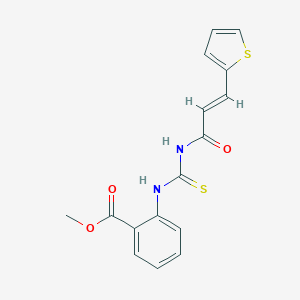 (E)-methyl 2-(3-(3-(thiophen-2-yl)acryloyl)thioureido)benzoate
