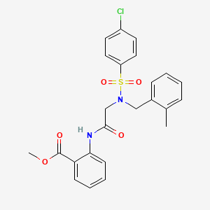 methyl 2-{[N-[(4-chlorophenyl)sulfonyl]-N-(2-methylbenzyl)glycyl]amino}benzoate