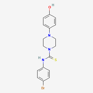 molecular formula C17H18BrN3OS B4685870 N-(4-bromophenyl)-4-(4-hydroxyphenyl)-1-piperazinecarbothioamide 