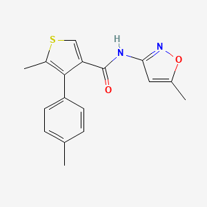 molecular formula C17H16N2O2S B4685871 5-methyl-N-(5-methyl-3-isoxazolyl)-4-(4-methylphenyl)-3-thiophenecarboxamide 