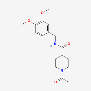 1-acetyl-N-(3,4-dimethoxybenzyl)-4-piperidinecarboxamide