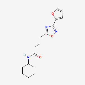 N-cyclohexyl-4-[3-(furan-2-yl)-1,2,4-oxadiazol-5-yl]butanamide