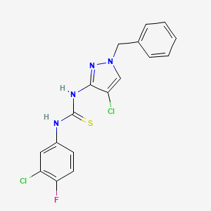 N-(1-benzyl-4-chloro-1H-pyrazol-3-yl)-N'-(3-chloro-4-fluorophenyl)thiourea