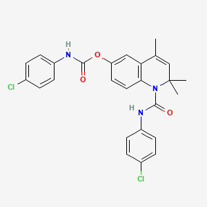 1-{[(4-chlorophenyl)amino]carbonyl}-2,2,4-trimethyl-1,2-dihydro-6-quinolinyl (4-chlorophenyl)carbamate