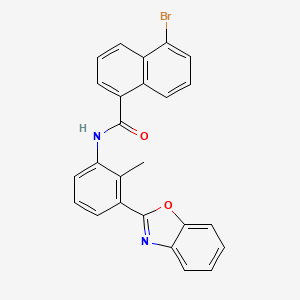 molecular formula C25H17BrN2O2 B4685904 N-[3-(1,3-benzoxazol-2-yl)-2-methylphenyl]-5-bromo-1-naphthamide 