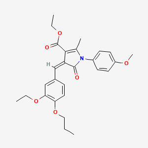 ethyl 4-(3-ethoxy-4-propoxybenzylidene)-1-(4-methoxyphenyl)-2-methyl-5-oxo-4,5-dihydro-1H-pyrrole-3-carboxylate