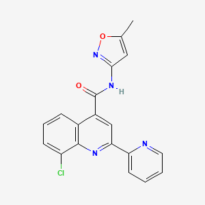 8-chloro-N-(5-methyl-3-isoxazolyl)-2-(2-pyridinyl)-4-quinolinecarboxamide