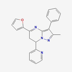 5-(2-Furyl)-2-methyl-3-phenyl-7-(2-pyridyl)-6,7-dihydropyrazolo[1,5-a]pyrimidine