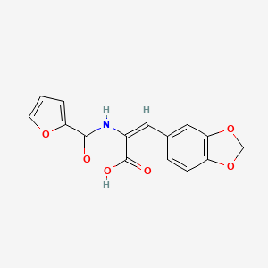 3-(1,3-benzodioxol-5-yl)-2-(2-furoylamino)acrylic acid