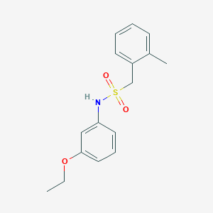 molecular formula C16H19NO3S B4685943 N-(3-ethoxyphenyl)-1-(2-methylphenyl)methanesulfonamide 