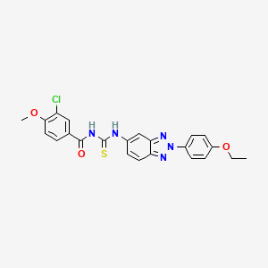 3-chloro-N-({[2-(4-ethoxyphenyl)-2H-1,2,3-benzotriazol-5-yl]amino}carbonothioyl)-4-methoxybenzamide