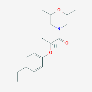 molecular formula C17H25NO3 B4685963 1-(2,6-Dimethylmorpholin-4-yl)-2-(4-ethylphenoxy)propan-1-one 