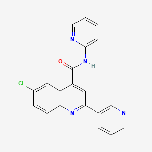 6-chloro-N-(pyridin-2-yl)-2-(pyridin-3-yl)quinoline-4-carboxamide