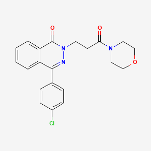 molecular formula C21H20ClN3O3 B4685995 4-(4-chlorophenyl)-2-[3-(4-morpholinyl)-3-oxopropyl]-1(2H)-phthalazinone 