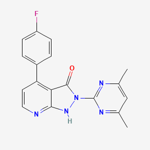 2-(4,6-dimethyl-2-pyrimidinyl)-4-(4-fluorophenyl)-1,2-dihydro-3H-pyrazolo[3,4-b]pyridin-3-one