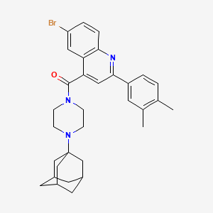 molecular formula C32H36BrN3O B4686031 4-{[4-(1-adamantyl)-1-piperazinyl]carbonyl}-6-bromo-2-(3,4-dimethylphenyl)quinoline 