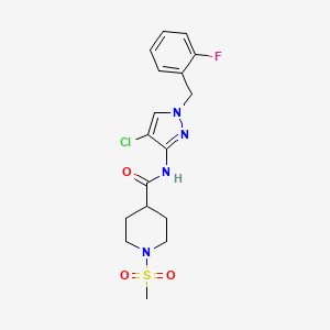 N~4~-[4-CHLORO-1-(2-FLUOROBENZYL)-1H-PYRAZOL-3-YL]-1-(METHYLSULFONYL)-4-PIPERIDINECARBOXAMIDE