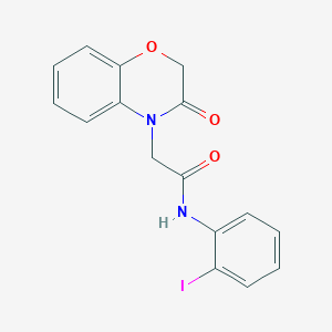 molecular formula C16H13IN2O3 B4686048 N-(2-iodophenyl)-2-(3-oxo-2,3-dihydro-4H-1,4-benzoxazin-4-yl)acetamide 