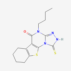 4-butyl-1-mercapto-6,7,8,9-tetrahydro[1]benzothieno[3,2-e][1,2,4]triazolo[4,3-a]pyrimidin-5(4H)-one