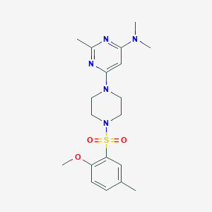 6-[4-(2-Methoxy-5-methylbenzenesulfonyl)piperazin-1-YL]-N,N,2-trimethylpyrimidin-4-amine