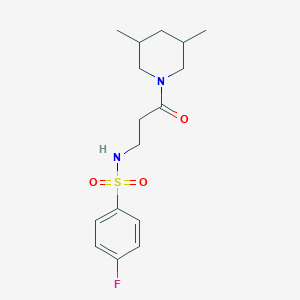 N-[3-(3,5-dimethyl-1-piperidinyl)-3-oxopropyl]-4-fluorobenzenesulfonamide