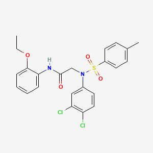 molecular formula C23H22Cl2N2O4S B4686089 N~2~-(3,4-dichlorophenyl)-N~1~-(2-ethoxyphenyl)-N~2~-[(4-methylphenyl)sulfonyl]glycinamide 