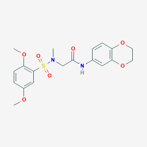 N~1~-(2,3-dihydro-1,4-benzodioxin-6-yl)-N~2~-[(2,5-dimethoxyphenyl)sulfonyl]-N~2~-methylglycinamide