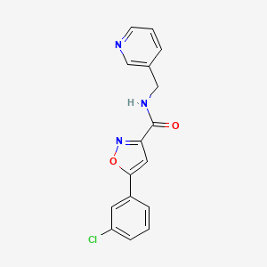 5-(3-chlorophenyl)-N-(3-pyridinylmethyl)-3-isoxazolecarboxamide