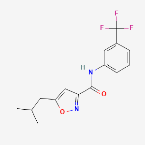 molecular formula C15H15F3N2O2 B4686139 5-isobutyl-N-[3-(trifluoromethyl)phenyl]-3-isoxazolecarboxamide 