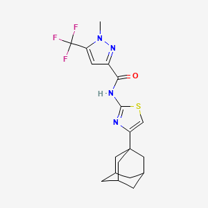 N-[4-(1-adamantyl)-1,3-thiazol-2-yl]-1-methyl-5-(trifluoromethyl)-1H-pyrazole-3-carboxamide