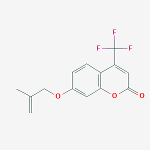 molecular formula C14H11F3O3 B4686161 7-[(2-methylprop-2-en-1-yl)oxy]-4-(trifluoromethyl)-2H-chromen-2-one 