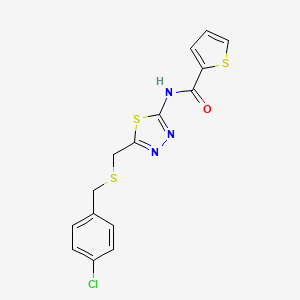 N-(5-{[(4-chlorobenzyl)thio]methyl}-1,3,4-thiadiazol-2-yl)-2-thiophenecarboxamide