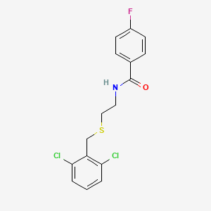 N-{2-[(2,6-dichlorobenzyl)thio]ethyl}-4-fluorobenzamide