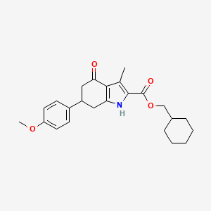 cyclohexylmethyl 6-(4-methoxyphenyl)-3-methyl-4-oxo-4,5,6,7-tetrahydro-1H-indole-2-carboxylate