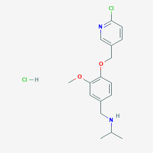 molecular formula C17H22Cl2N2O2 B4686183 N-{4-[(6-chloropyridin-3-yl)methoxy]-3-methoxybenzyl}propan-2-amine hydrochloride 