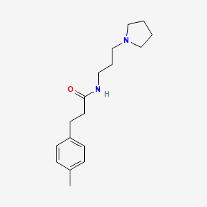 molecular formula C17H26N2O B4686224 3-(4-methylphenyl)-N-[3-(1-pyrrolidinyl)propyl]propanamide 